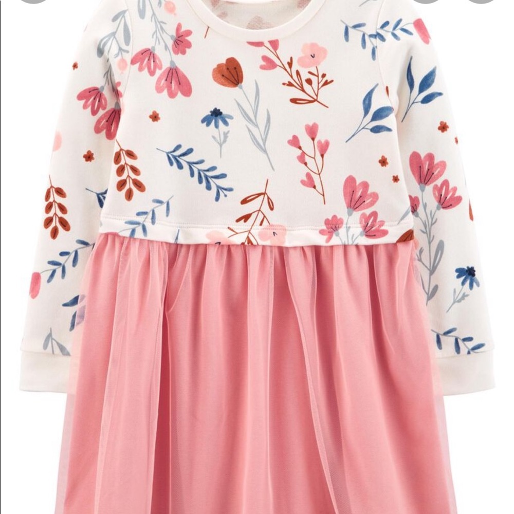 NWT Carters floral top pink skirt dress size 4T